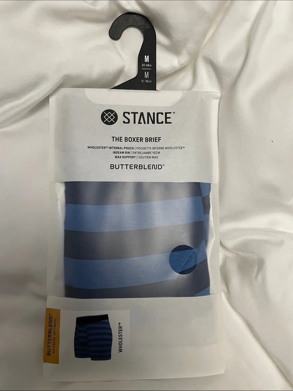 Stance Men’s Boxer Briefs - Light Blue & Navy Stripes
